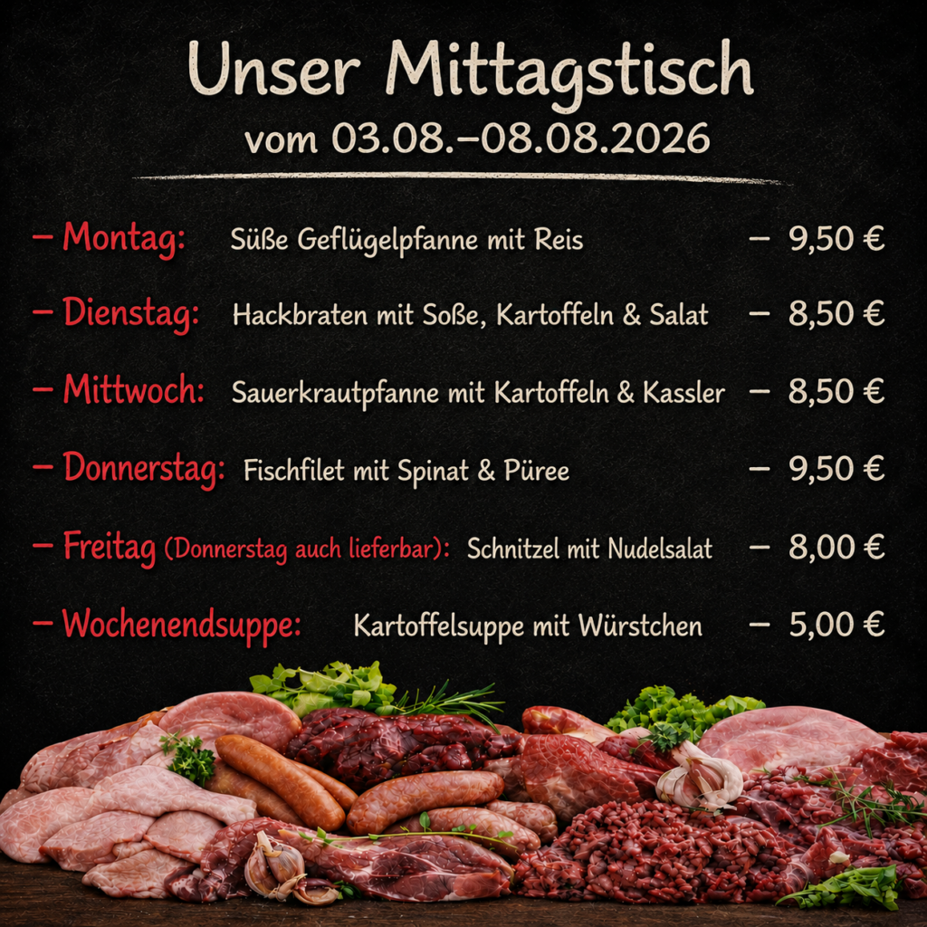 Mittagstisch 03.08.2026