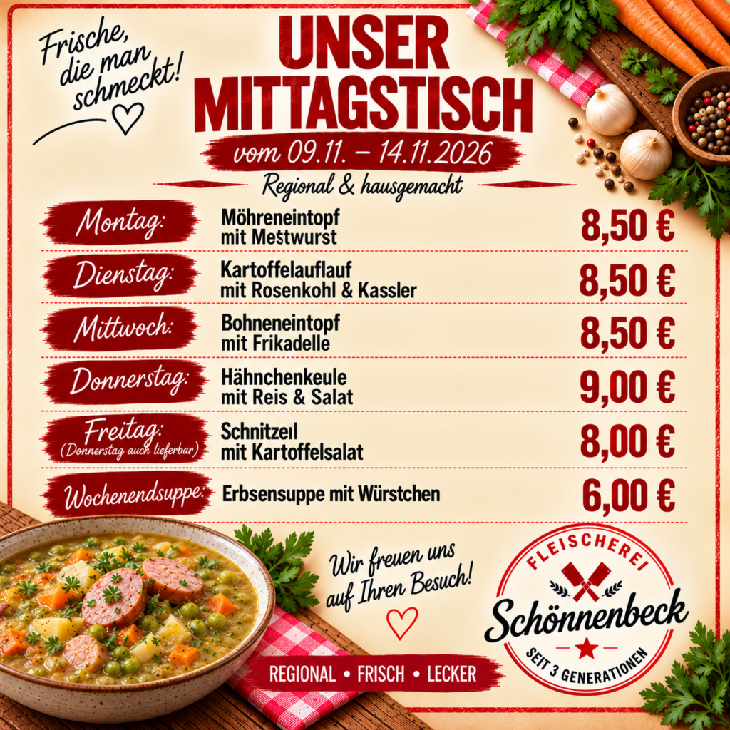 Mittagstisch 09.11.2026