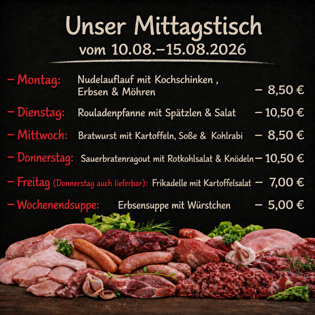 Mittagstisch 10.08.2026