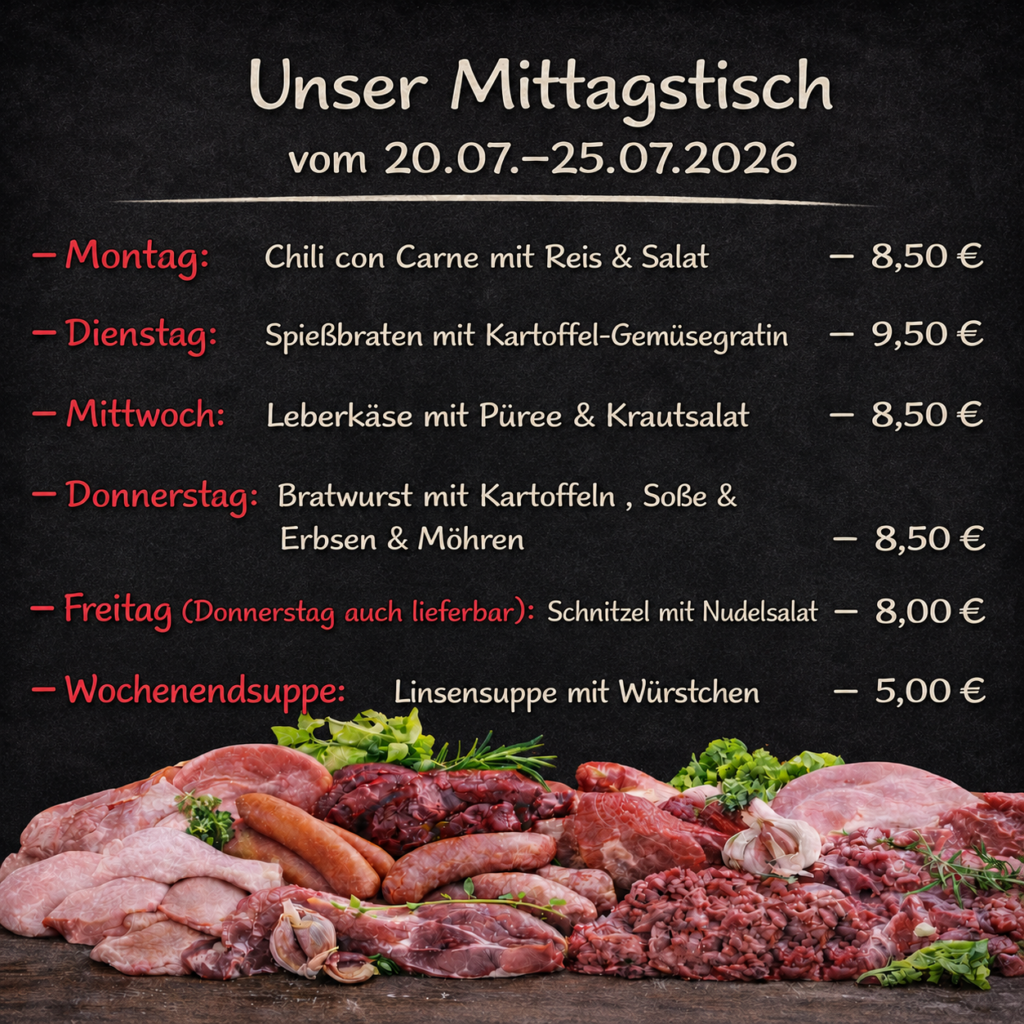 Mittagstisch 20.07.2026